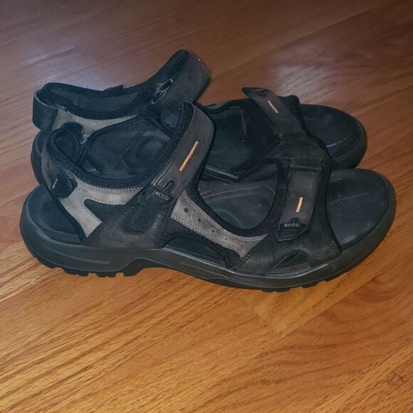 Ecco Brown Leather Sandals - Picture 1 of 7